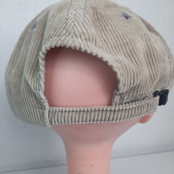 Vintage Reebok Corduroy Zip Hat UK OSFA Adjustable Back Zipper Brown BaseballCap - Picture 6 of 7